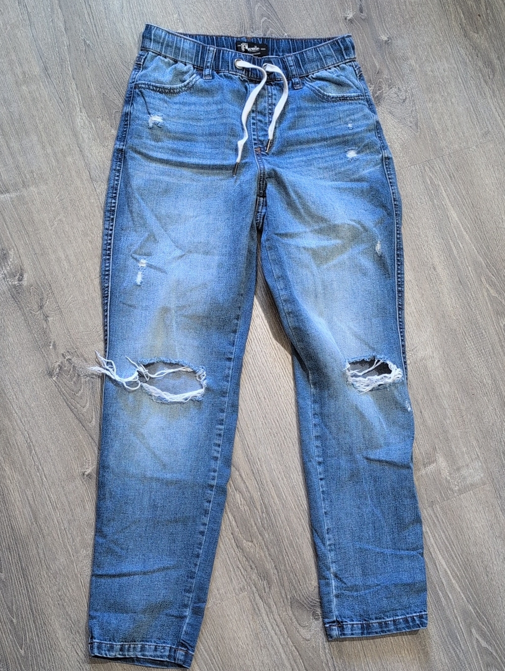 Rewash elastic waistband jeans